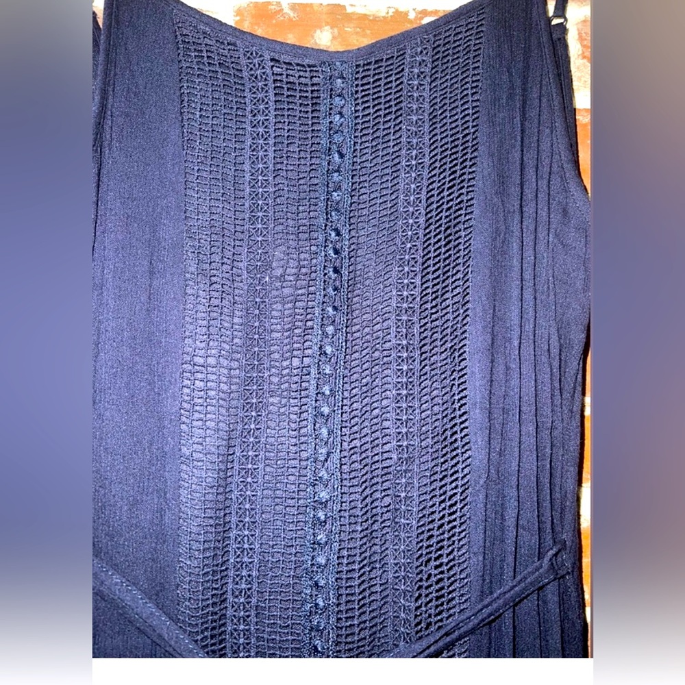 Fashion on Earth Women’s Maxi Dark Blue Sleeveless Dress size MD - Picture 5 of 6